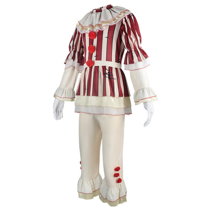 Halloween cosplay terrifying evil clown costume