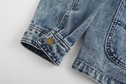 Leaf Embroidery Contrast Color Lapels Jacket For Men And Women MuddyStock