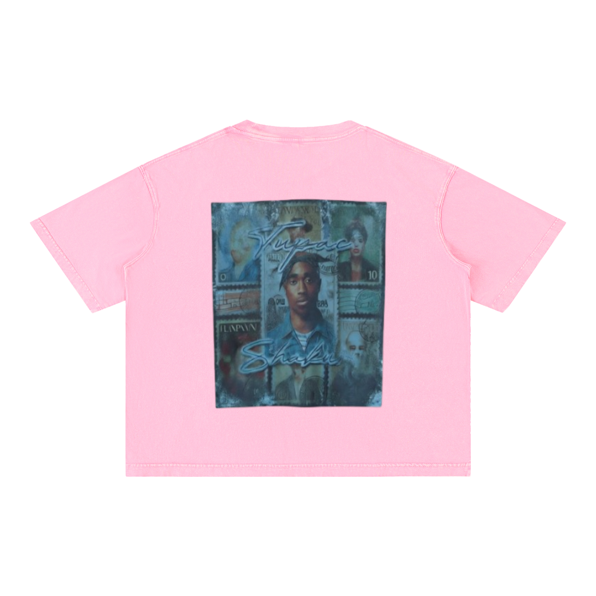 Mineral Wash Boxy Cotton T-Shirt For Men | MuddyStock Originals Rose Pink