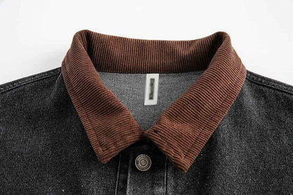 Punk Loose Wash Distressed Denim Jacket For Men And Women MuddyStock