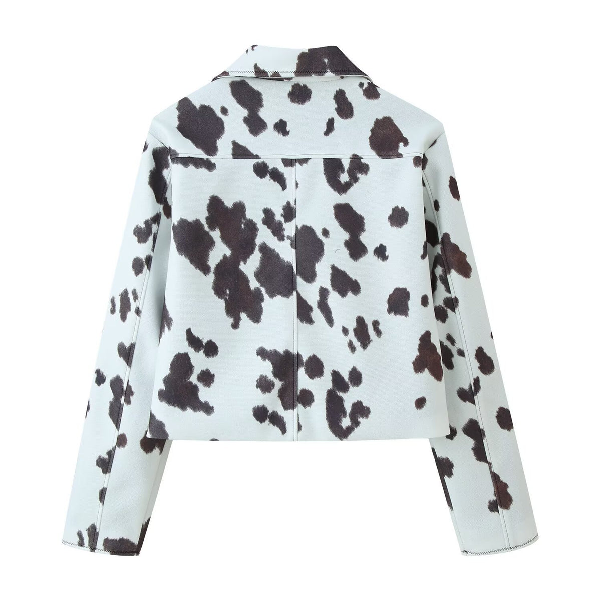 Irregular printed short jacket for women | MuddyStock Originals