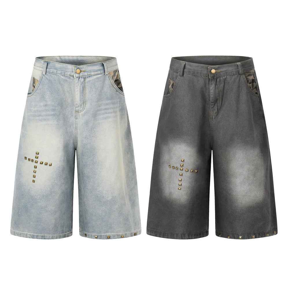 Washed denim shorts for men | MuddyStock Originals