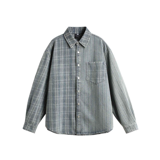 Patch Pocket Loose Casual Versatile Long Sleeve Shirt For Men | MuddyStock Originals