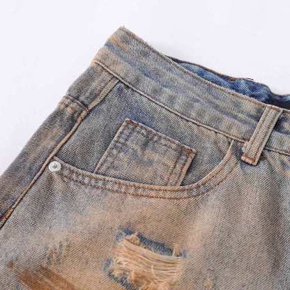 Vintage Ripped Jeans Washed Jeans MuddyStock