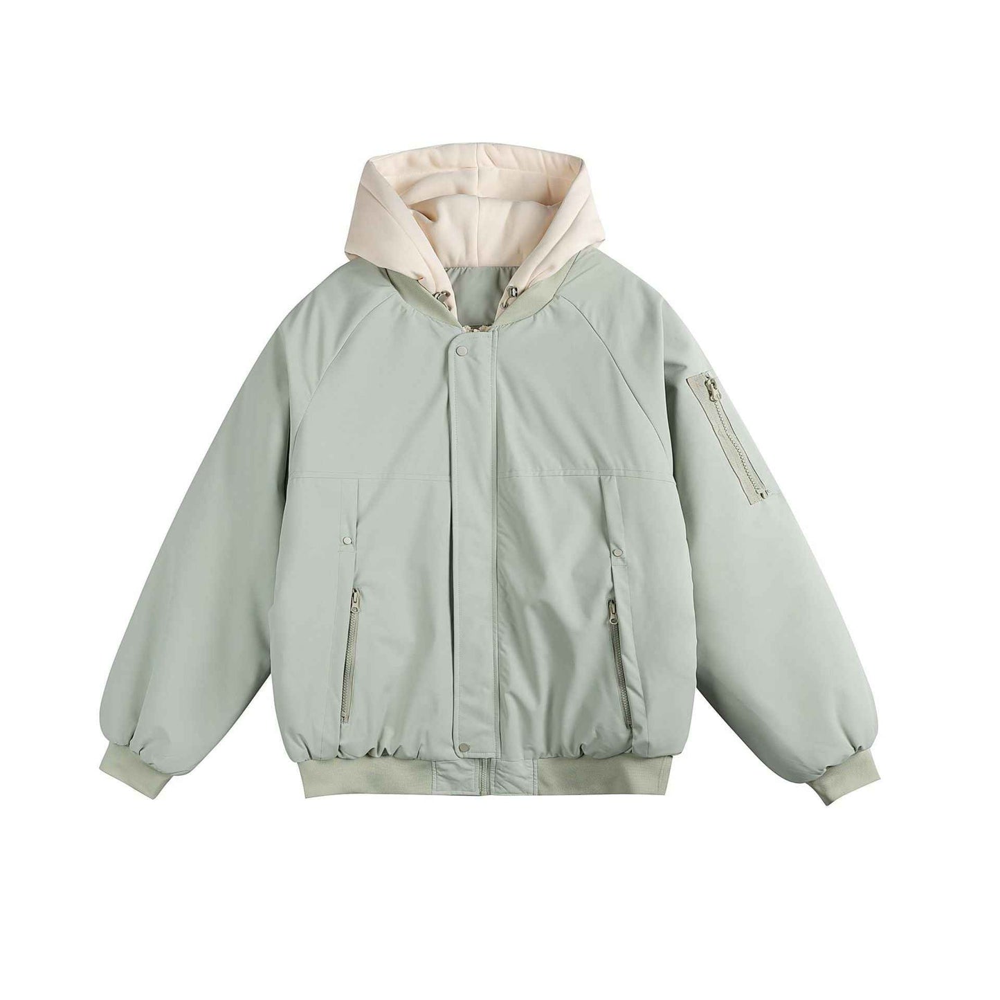 Two-piece Design Thick Warm Cotton Coat For Men And Women | MuddyStock Originals Light green MuddyStock