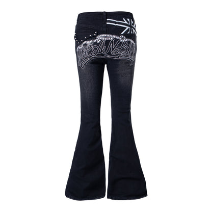 Women's jeans with worn straps and torn holes | MuddyStock Originals