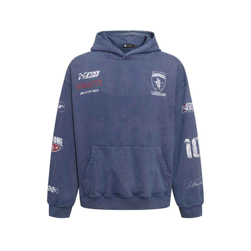 Wear and tear letter printed hoodie for men | MuddyStock Originals
