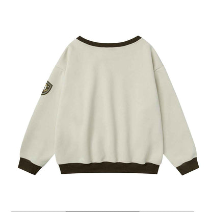 Women's loose round neck sweatshirt with letter printed pattern | MuddyStock Originals MuddyStock