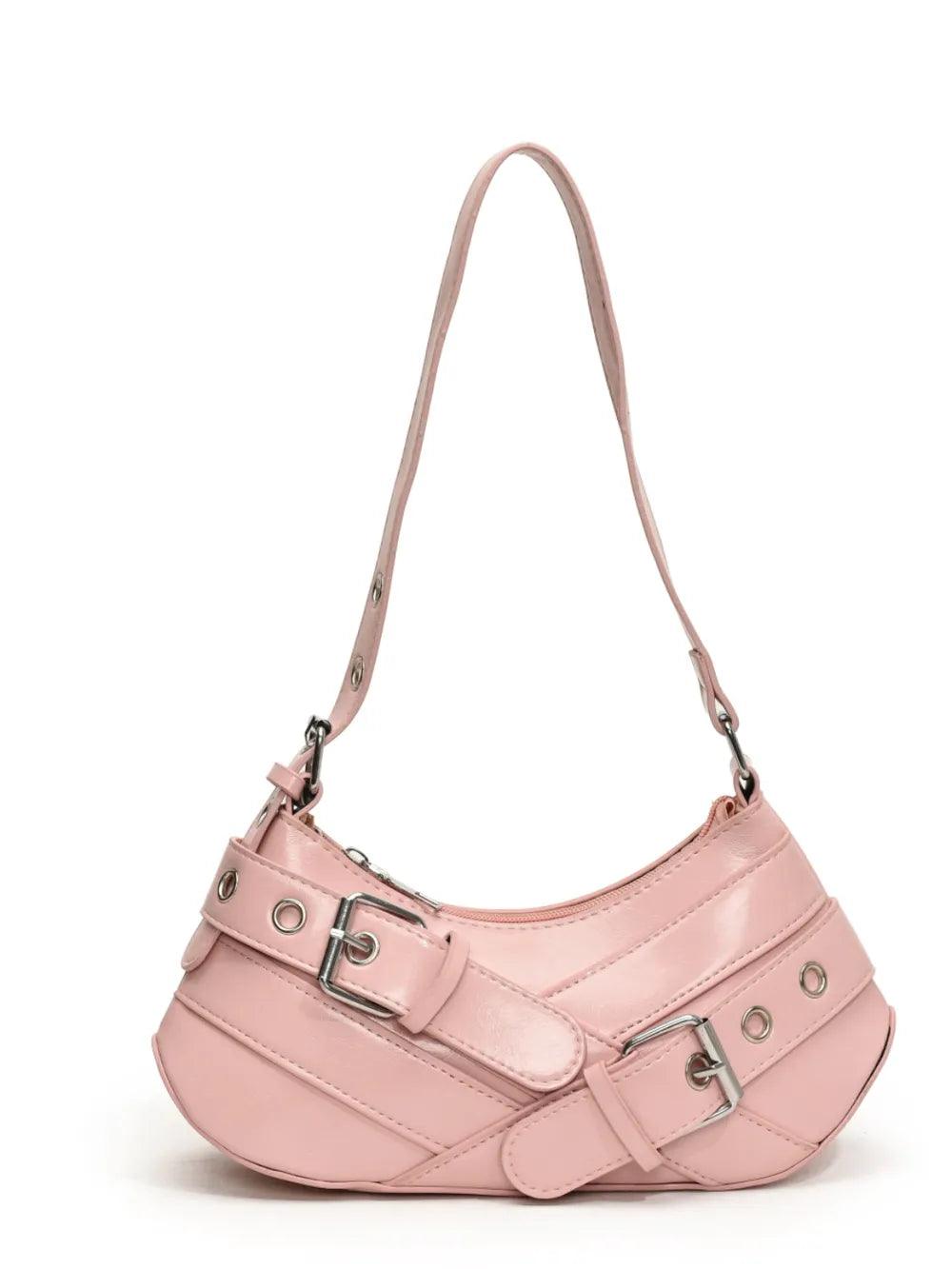 PU Leather Buckle Shoulder Bag | MuddyStock Originals