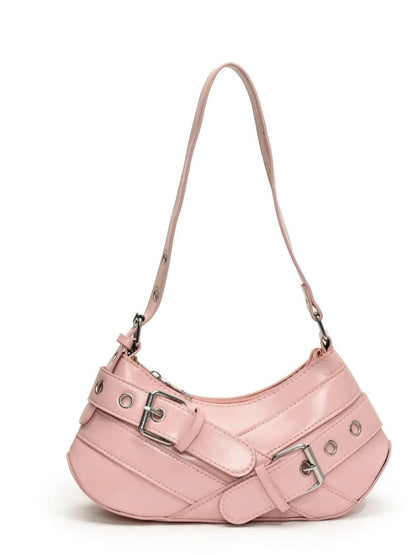 PU Leather Buckle Shoulder Bag | MuddyStock Originals