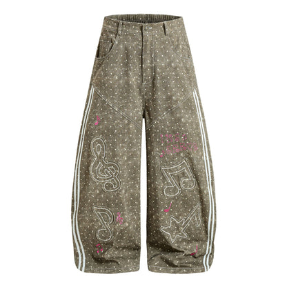 Wave dot denim jeans for women | MuddyStock Originals