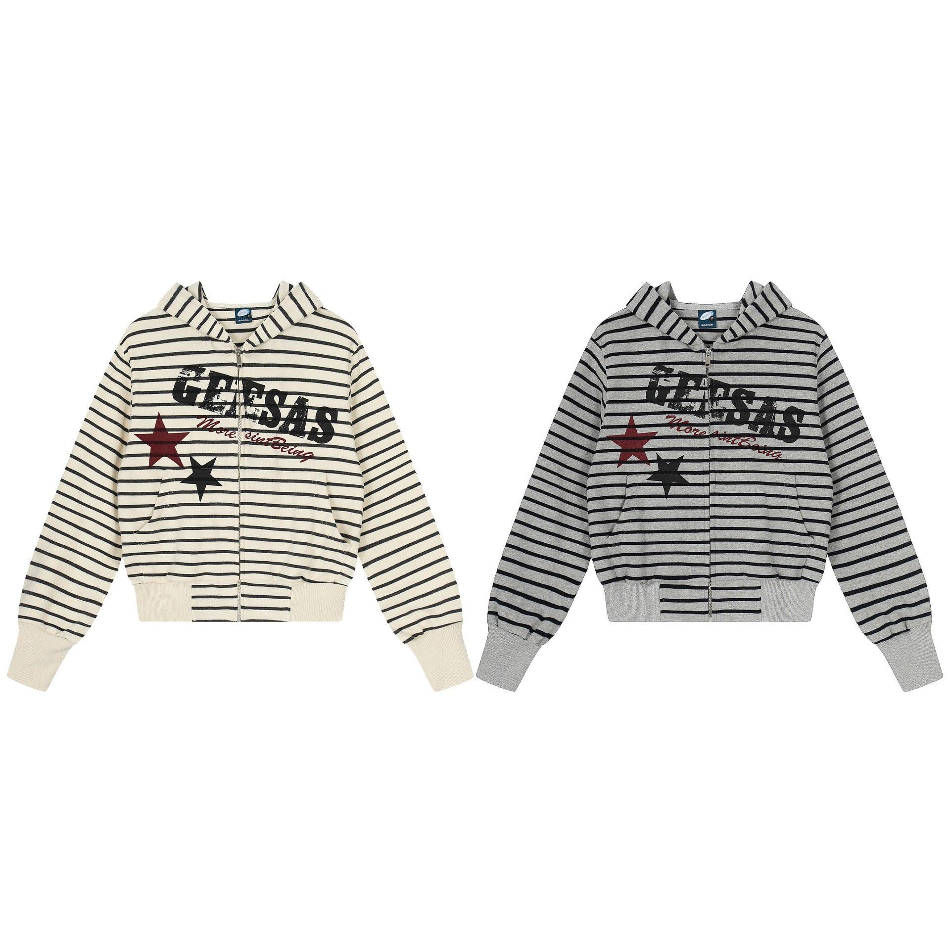 Sweet Hooded Regular Stripe Women's Sweatshirt | MuddyStock Originals