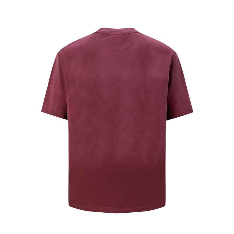 Washed vintage letter printed short sleeved T-shirt for men | MuddyStock Originals