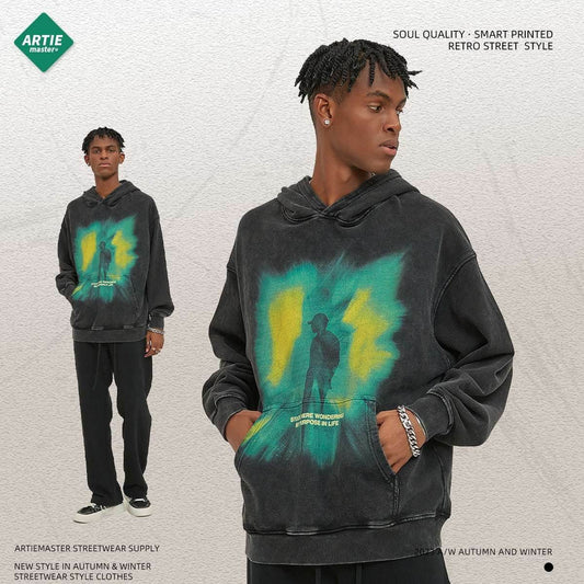Oversize Loose and Worn Men's Hoodie | MuddyStock Originals MuddyStock