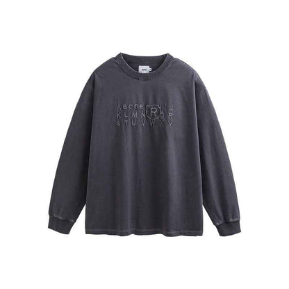 Long Sleeve Crew Neck T-Shirt For Men | MuddyStock Originals Gray MuddyStock