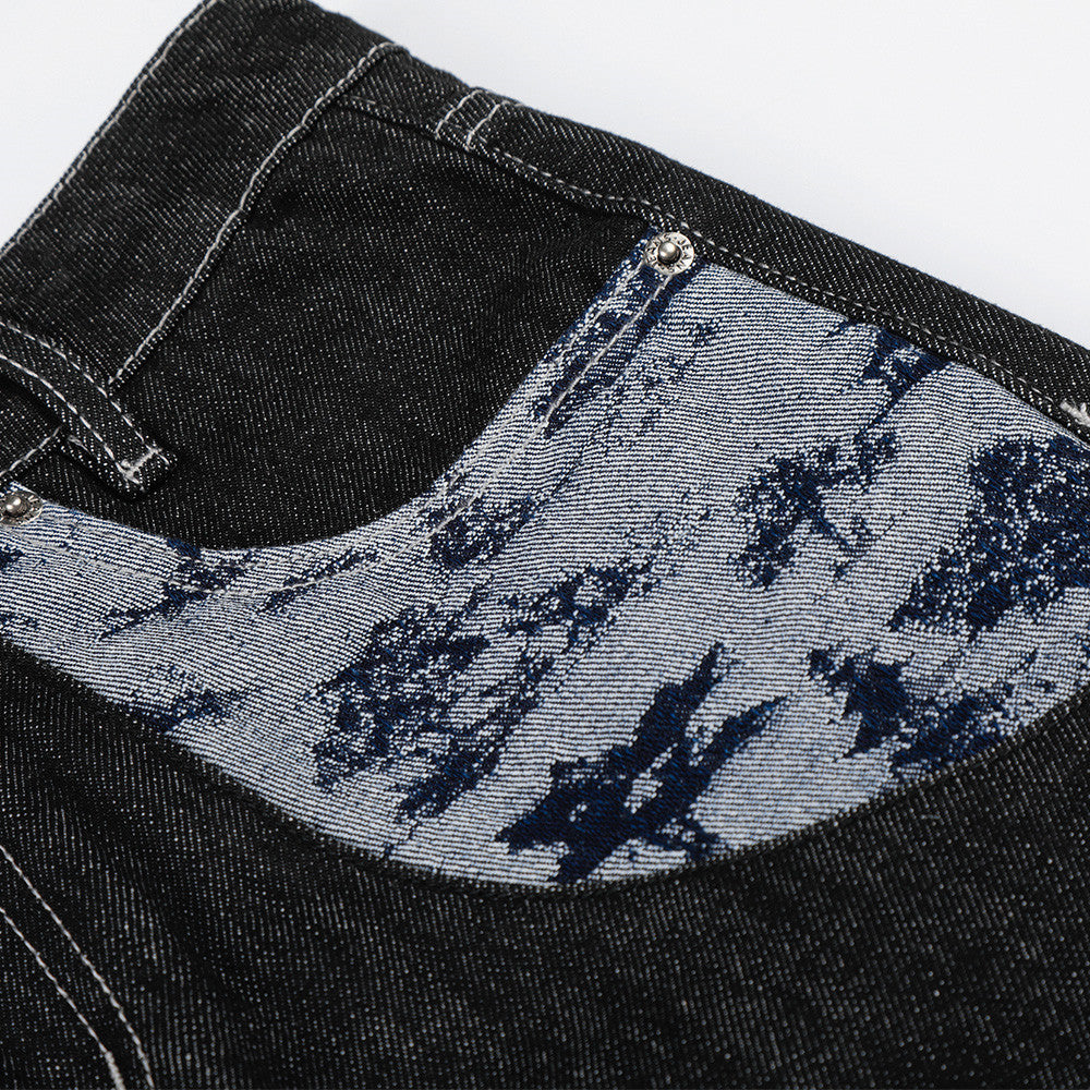 Casual denim micro flared pants