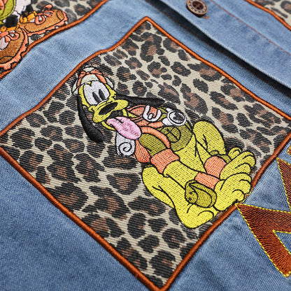 Fun Cartoon Leopard Print Applique Short Sleeve Shirt For Men And Women | MuddyStock Originals eprolo