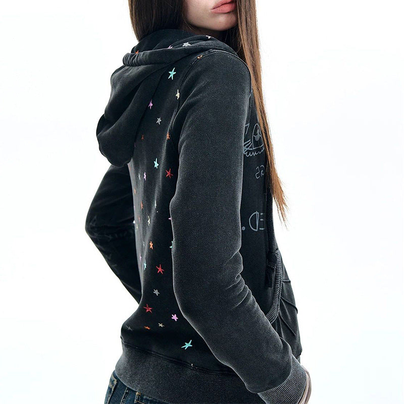 Back full of stars washed and used cardigan eprolo