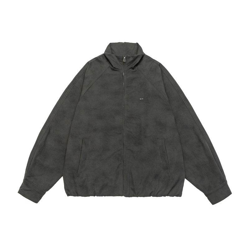 Faded Loose Fit Stand Collar Jacket For Men | MuddyStock Originals MuddyStock