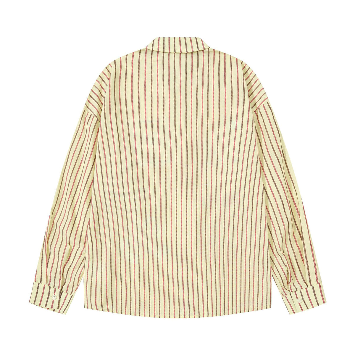 Striped Long Sleeve Lapel Collar Loose Casual Shirt