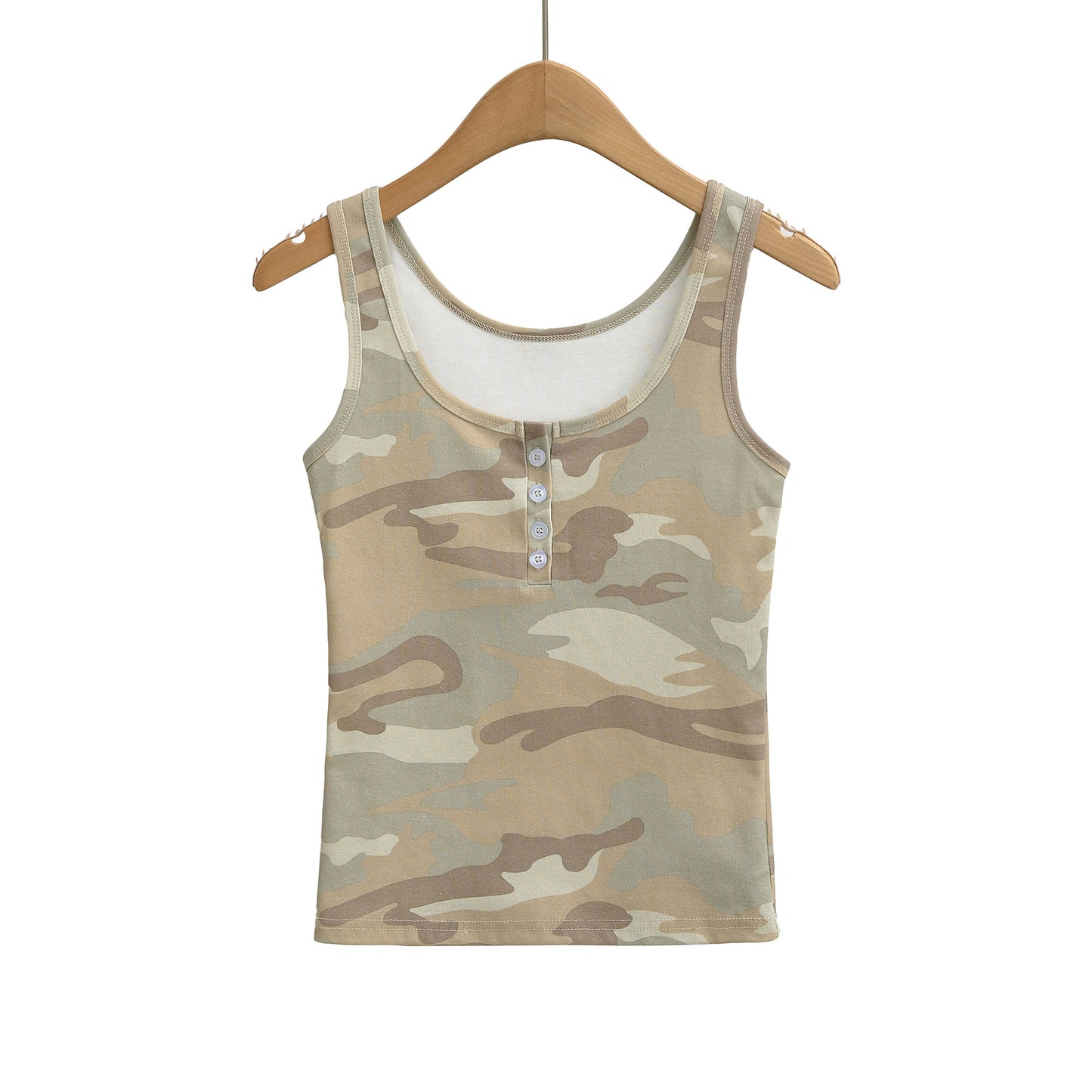 Camouflage slim fit button sleeveless vest for women | MuddyStock Originals Camouflage eprolo