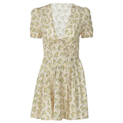 Fashion Pleated Floral Dress For Women MuddyStock