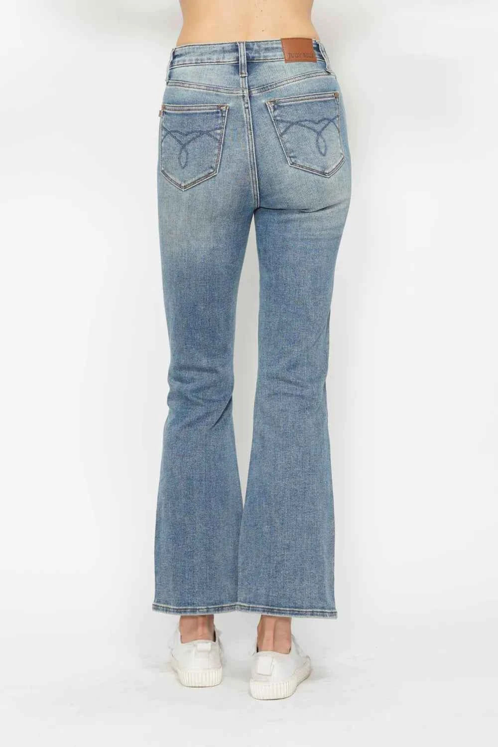 Judy Blue Embroidered Pocketed Bootcut Jeans Plus Size For Women Trendsi