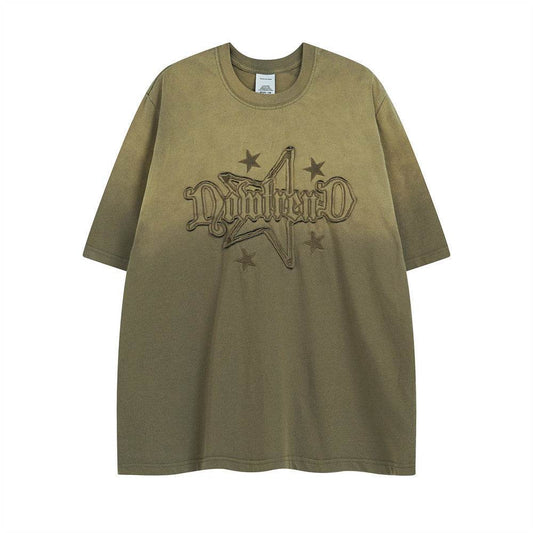 Tie-dyed Old Short-sleeved T-shirt For Men MuddyStock