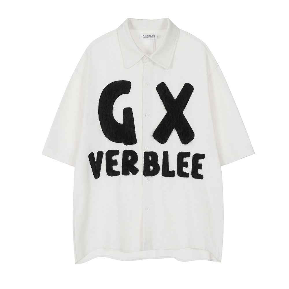 Loose Casual Polo Collar Summer Shirt For Men White