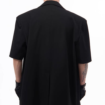 Men's Summer Silhouette Shoulder Padded Short Sleeved Jacket