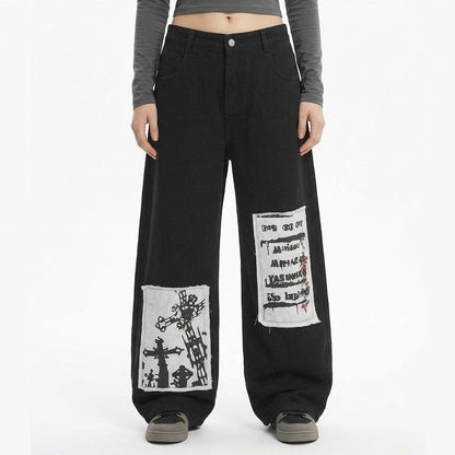 Wide leg denim curved knife pants for women | MuddyStock Originals