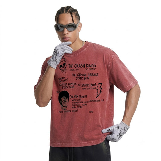 Mineral Wash Boxy Cotton T-Shirt For Men | MuddyStock Originals