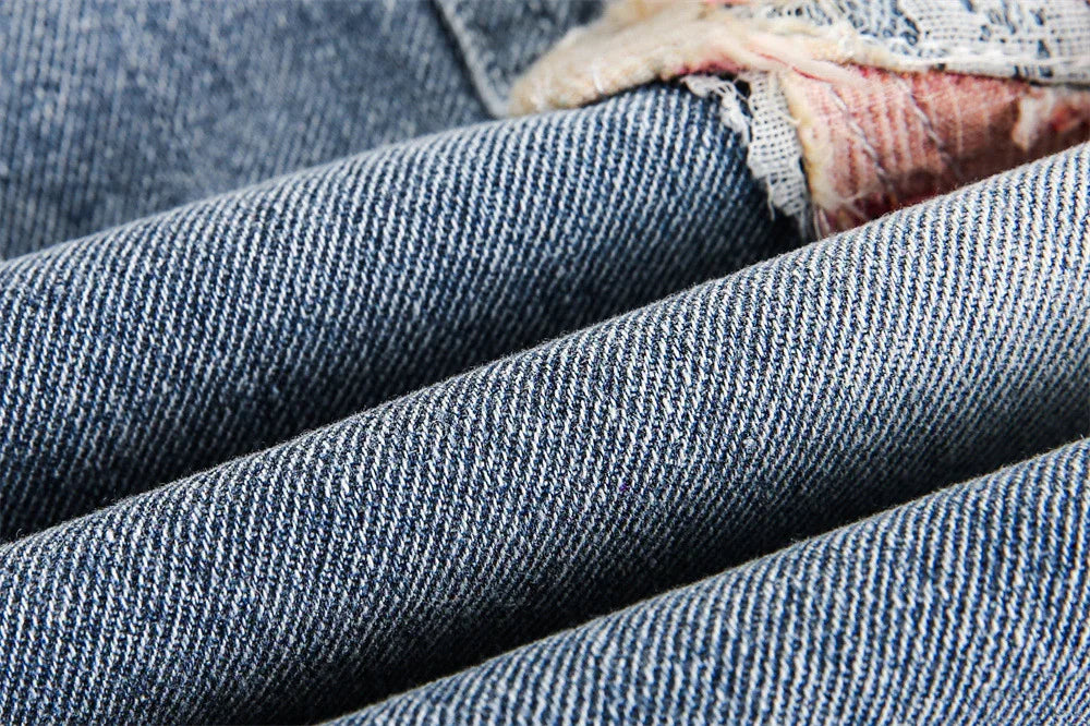 Patchwork Lace Washed Shorts For Women MuddyStock