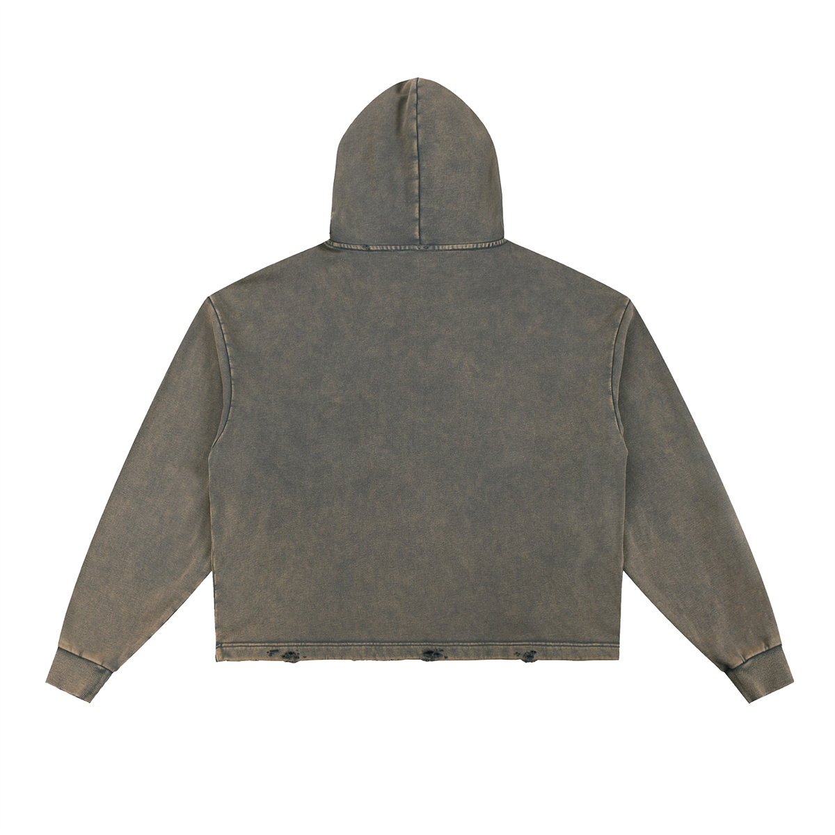 Vintage Washed Frayed-Hem Hoodie For Men | MuddyStock Originals