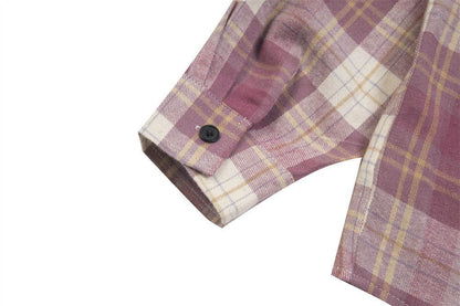 Loose Plaid Long Sleeve Shirt For Men And Women MuddyStock
