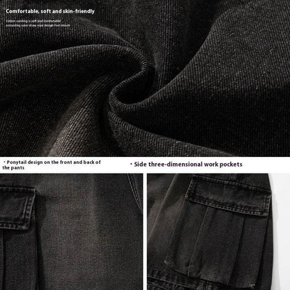 Summer New Loose Side Three-dimensional Large Pocket Leisure Fifth Pants MuddyStock