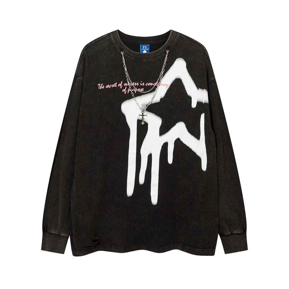 Five-pointed Star Design Loose T-shirt For Women MuddyStock