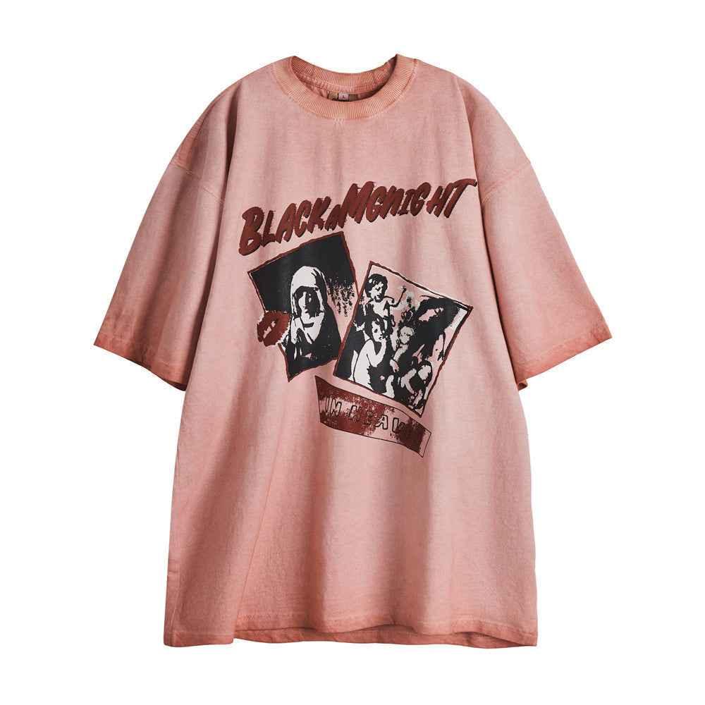 Women's New Character Letter Print Short-sleeved T-shirt null