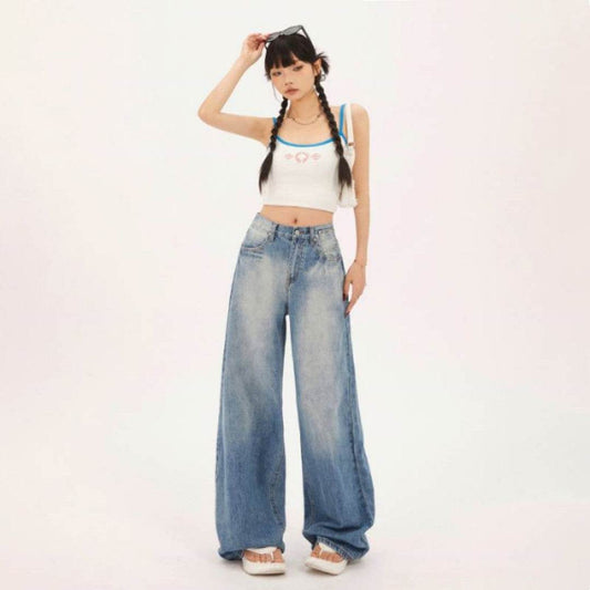 Fashionable All-match Straight Jeans For Women MuddyStock