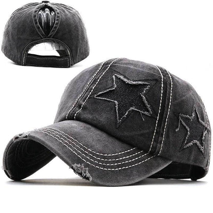 Washed And Worn Pentagram Baseball Cap MuddyStock