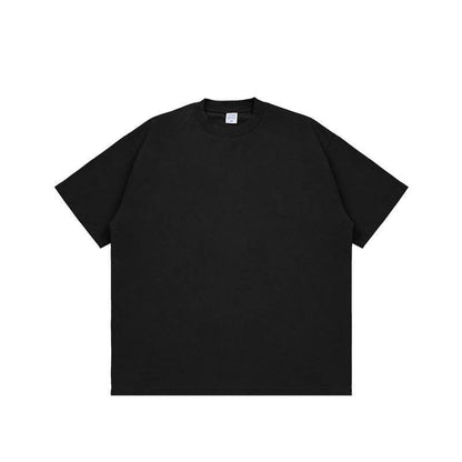 Fashion Solid Color Short Sleeves Black MuddyStock