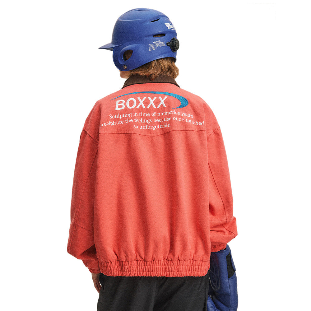 American Retro Alphabet Embroidered Baseball Uniform Jacket All Products