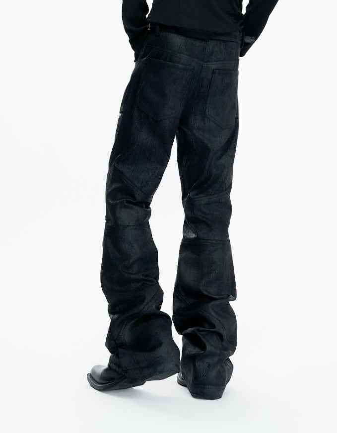 American High Street Wide Leg Jeans For Men Black