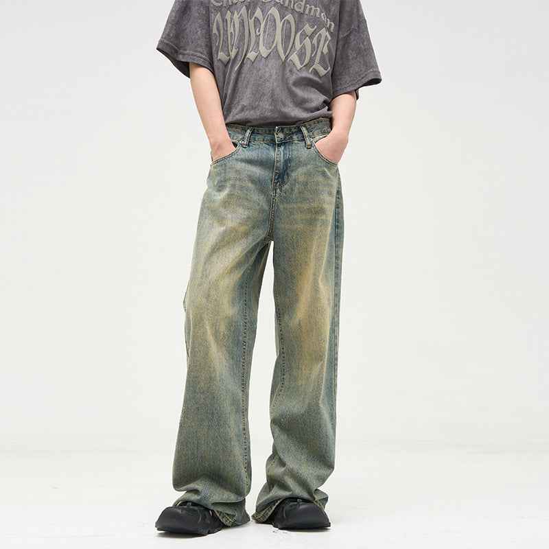 All-match American Retro Wide-leg Pants For Men MuddyStock
