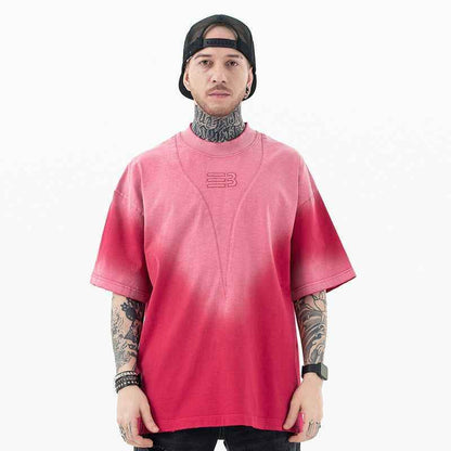 Retro Wash Tie-dye Oversize Short-sleeved T-shirt For Men MuddyStock
