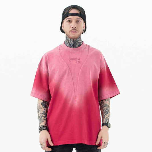 Retro Wash Tie-dye Oversize Short-sleeved T-shirt For Men MuddyStock