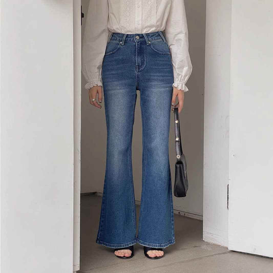 Women's Autumn New High Waist Slimming And Straight Wide Leg Mop Pants MuddyStock