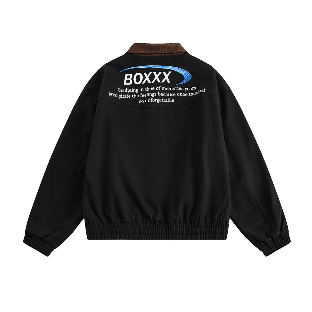 American Retro Alphabet Embroidered Baseball Uniform Jacket All Products