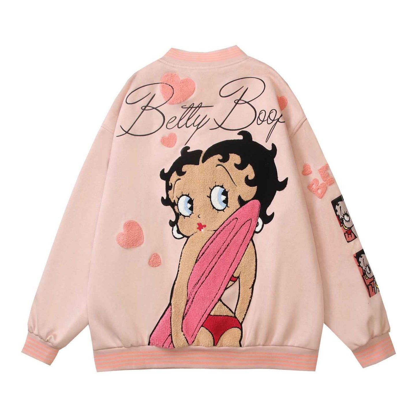 Cartoon Flocking Loose Casual Jacket | MuddyStock Originals