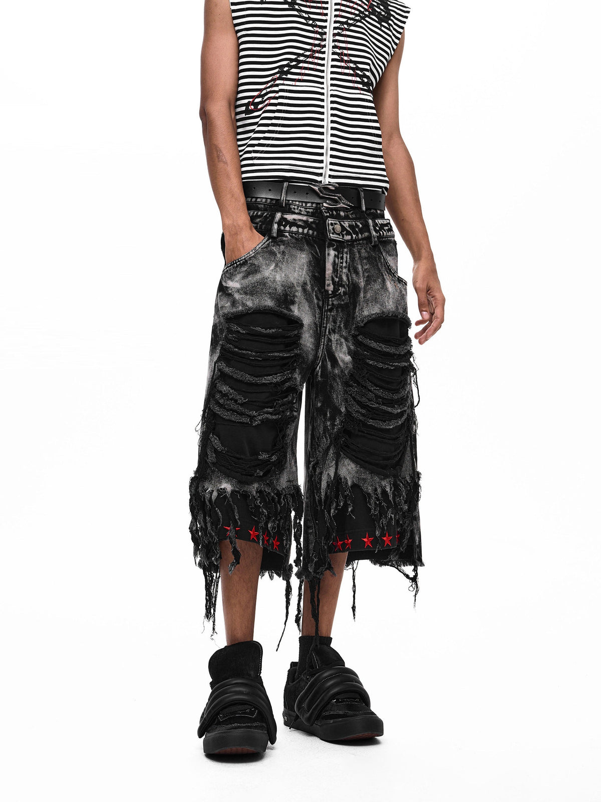 Mens Cropped Denim Jeans